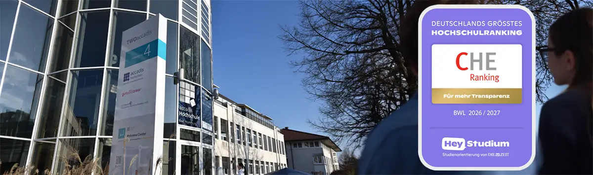 CHE Ranking: accadis Hochschule schneidet überdurchschnittlich ab